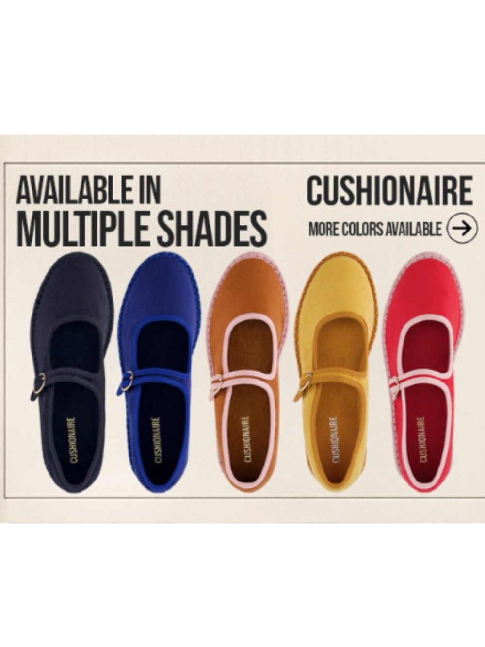 Cushionaire Missy Velvet Mary Jane Ballet Flats (For Women) - Picture 8 of 9